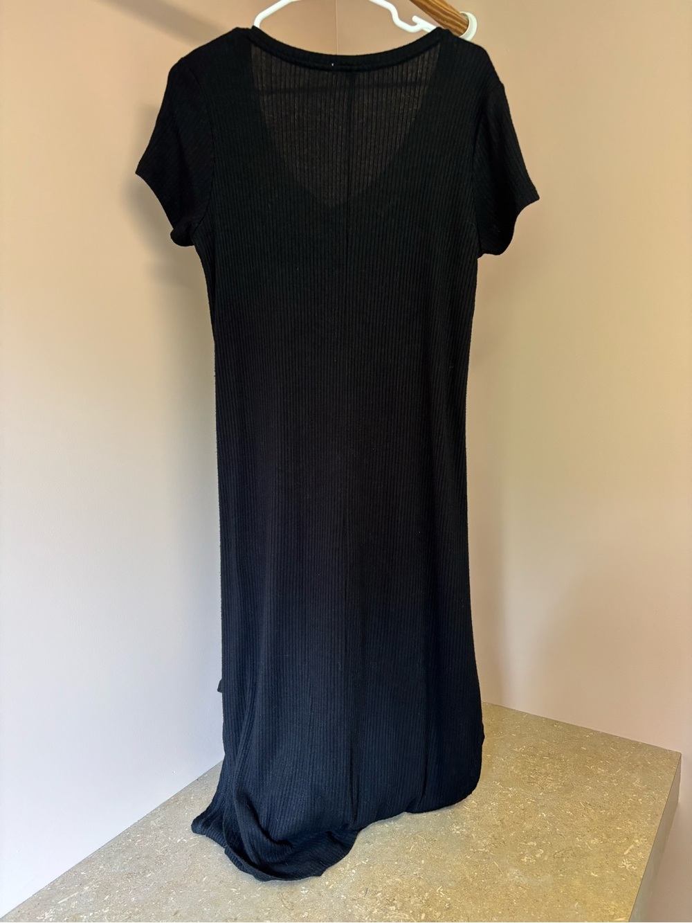 Z Supply Black Ribbed Maxi Dress
